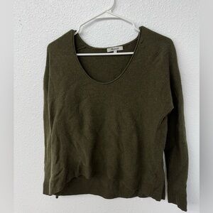 Madewell Kimball Pullover Sweater in Kale Green